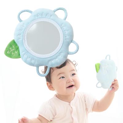 Shaol Ring Mirror with Bell Months and Up Educational Toy First Toy for Baby Christmas Soft Unbreakable (6 / / Nemophila) Babies, Toy, Present, Gift,