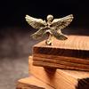 1 PC Six Winged Guardian Angel Blessing Ornament Desktop Statue Brass Seraphim Figurine Home Decoration Angel Little Statue