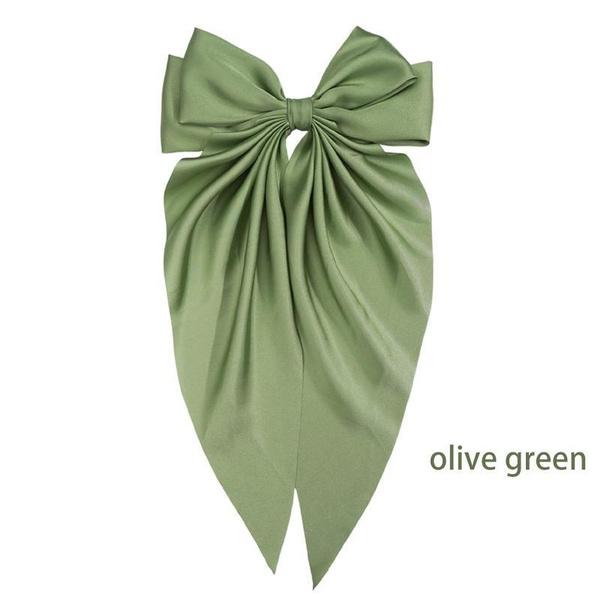 

Лента бант заколка для волос большая винтажный стиль заколка пружинная заколка аксессуар для волос головной убор аксессуар оливковое зеленый