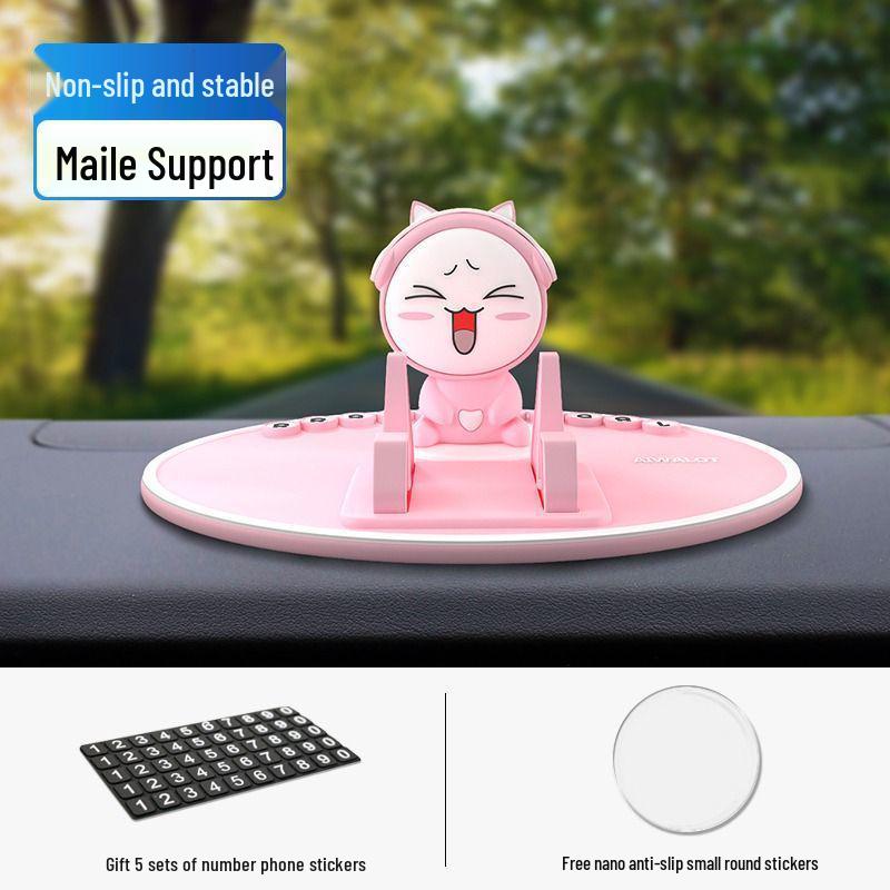 Kreslený držák na telefon na palubní desku auta - Multifunkční držák pro podporu navigace
