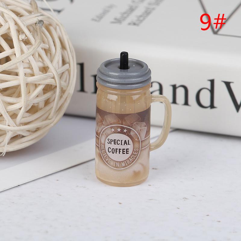 1/2/5pcs Doll House Home Furnishings Lovely Straw Drink Cup Model Mini Coffee Juice Milk Cups Miniature Dollhouse Mugs Drinks