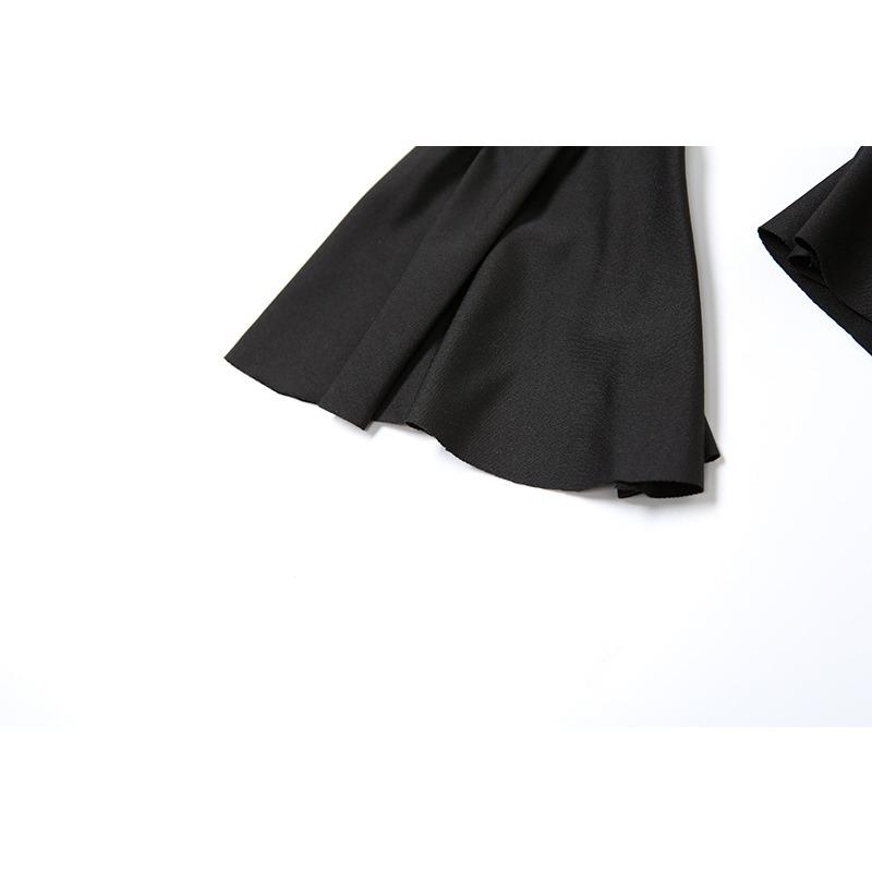 Podzimní a zimní dámské sexy šaty s hlubokým výstřihem do V na zavazování, úzká sukně, jednobarevné, s dřevěným okrajem, s dlouhým rukávem