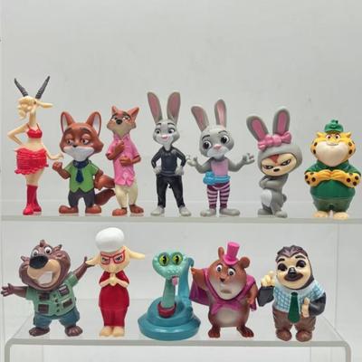 12uds/Set Zootopia 2 Figura de Acción Juguete Judy Coneja Nick Zorro Serie Figura Anime Regalos de Navidad para Fans