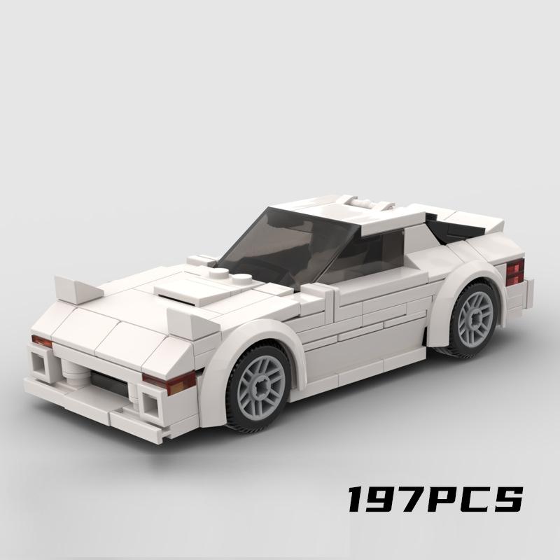 Technical Speed MOC Car City Super Rally Car Building Blocks Bricks Ornament Retro VintageToys For Kids Adults Birthday Gifts