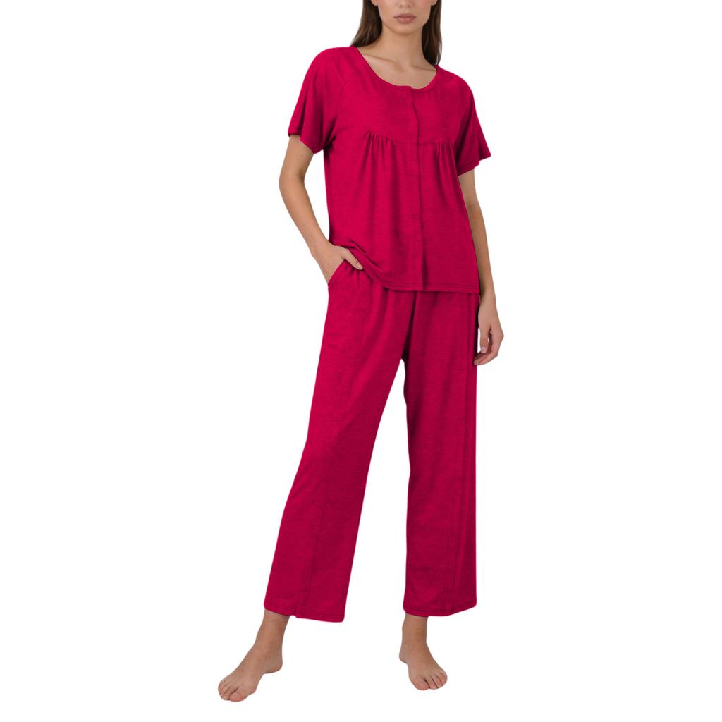 Unisex Patientenkleidungsset Einfach anzuziehen Krankenhaus-Pyjama Geeignet für bettlägerige ältere Patienten mit Brüchen Bequeme medizinische Kleidung