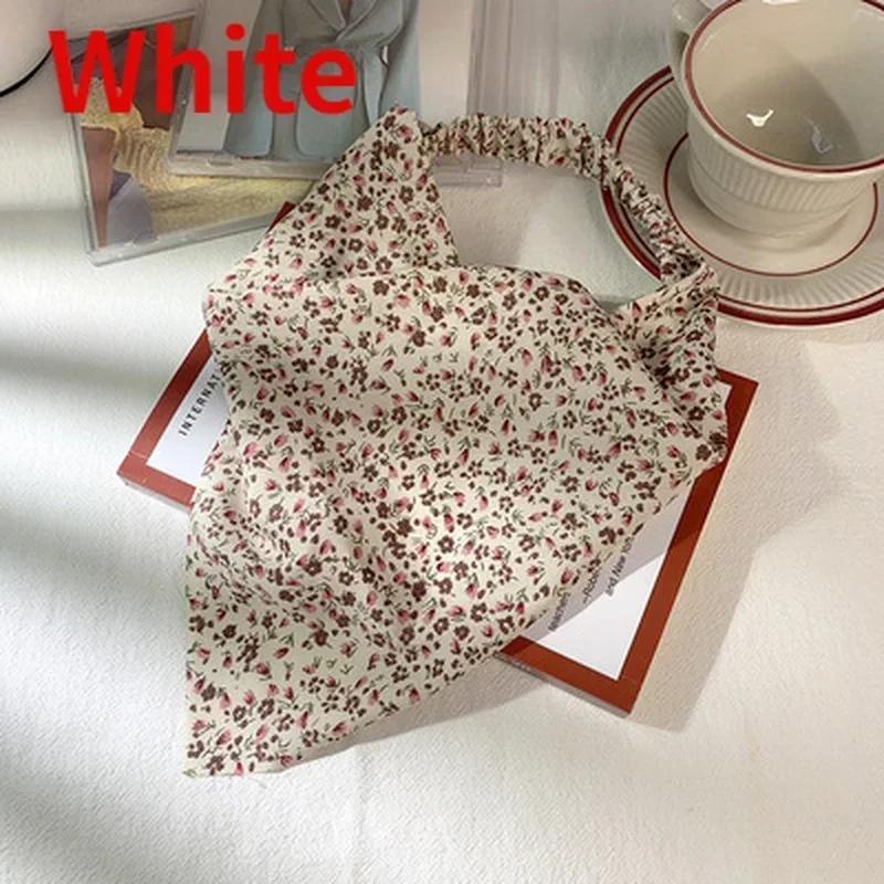 Floral Kerchief Headwear Wrist Head Wrap Scarf  Triangular Headscarf  Accessories Hair Band Fashion Women Hats Creative Gifts