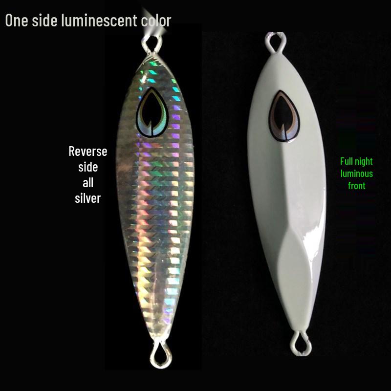 100g Night Glow Iron Plate Sea Fishing Lure for Ocean Trolling & Shore Casting