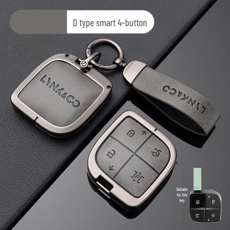 Zinc Alloy Key Case for Lynk & Co Models - Fits Z20, Z10, Co 900 - Premium Metal Smart Card Holder