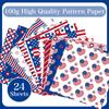 24-sheet Set Of Decorative Paper For Making Cards, Crafts, Scrapbooks, And Decorations 30x30cm