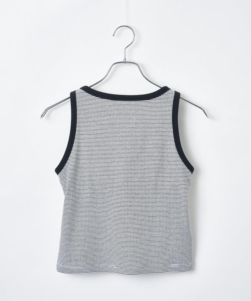 WEGO Tank Size White Short Tank Perfect for and Perfect for or As an A Everyday Gift Women's Top, S, Border, Sleeve, Top, Sleeveless, Spring, Summer,