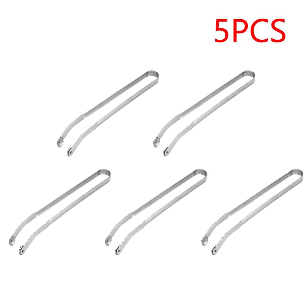 Portable BBQ Sausage Turning Tongs Kitchen Stainless Steel Locking Cooking Non-Slip Food Grill Tongs Long Handle Tongs Flip Tool