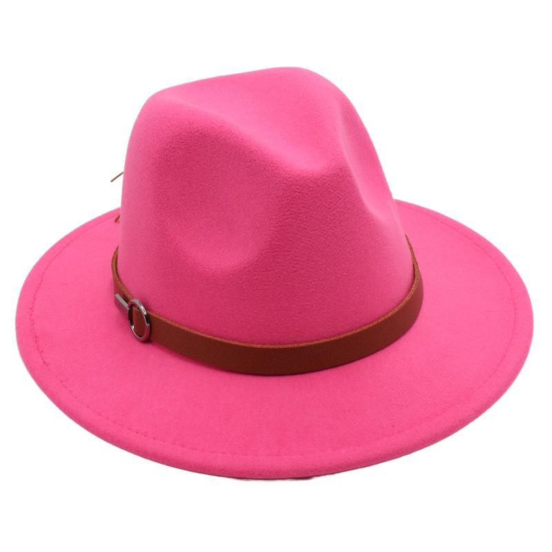 S New Retro British Top Hatsmall Belt Felt Hat Autumn And Winter European And American Jazz Hat Ins Style
