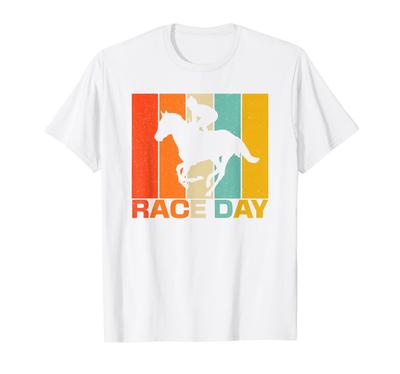 Funny Horse Racing Vintage Race Day KY Derby Horse Jockey T-Shirt