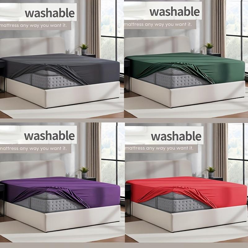 1pc Ultra-Soft Fitted Sheet,Breathable, 30cm Deep Pocket, Fit Mattress Protector, Comfortable Bedding for All Seasons, No Pillowcase Included,