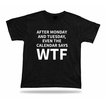 Tshirt Tee Shirt Birthday Gift Idea Funny Quote Calender WTF Punchline Hip Joke