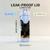 1PC Black French Bulldog Bust 750ml Color Plastic Sports Water Bottle Leakproof Flip Straw Lid For Sports Office Home Use