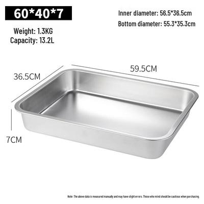 304 Stainless Steel Deep Square Food Pan Tray
