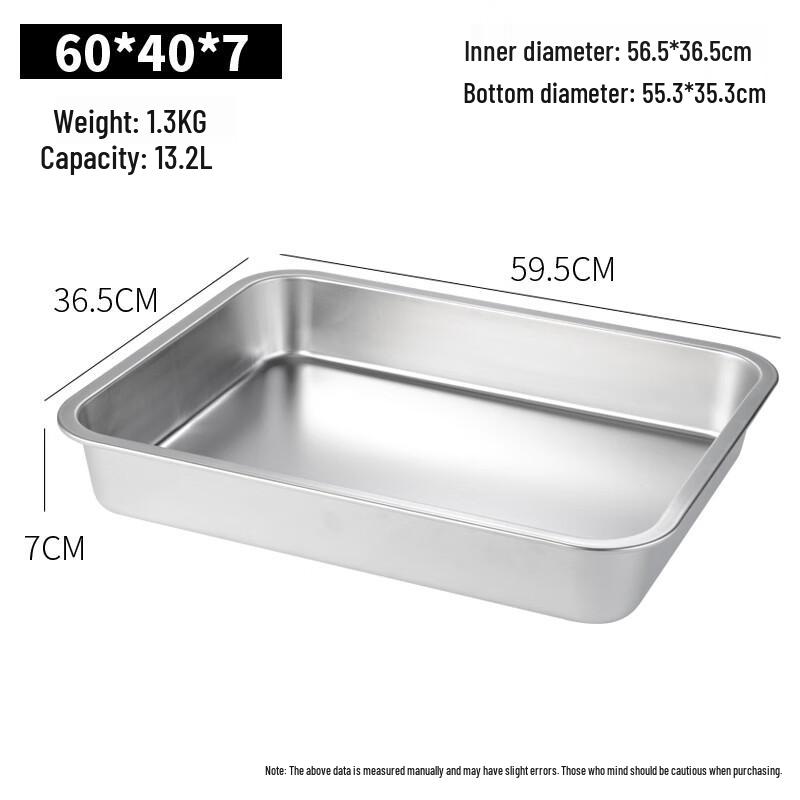 304 Stainless Steel Deep Square Food Pan Tray