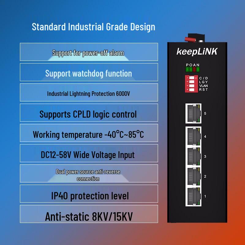 keepLINK KP-9000 Series Unmanaged Industrial Ethernet Switch