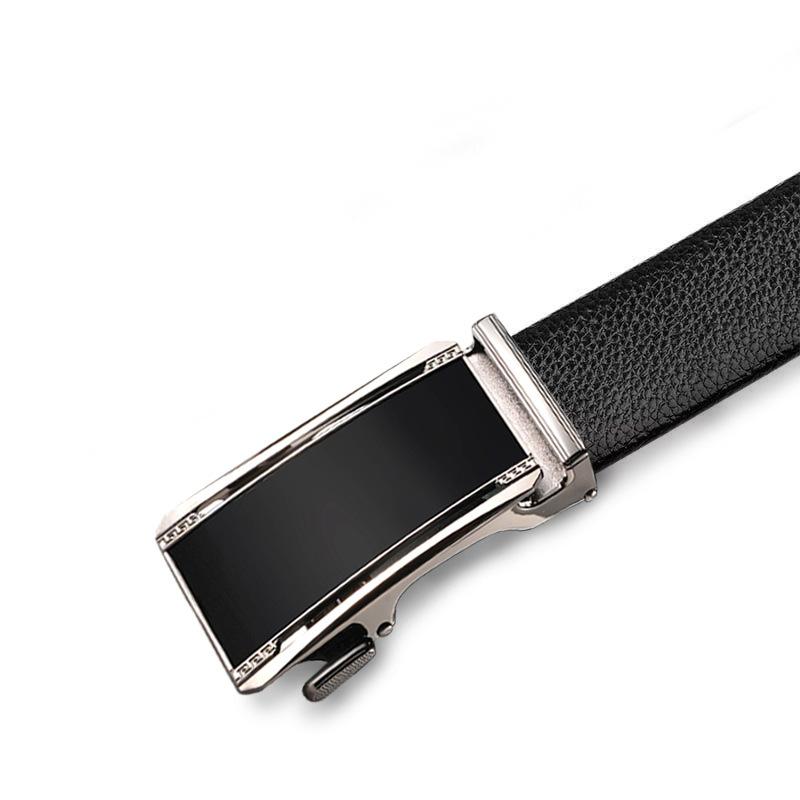 Men's Belt  Cowhide Automatic Buckle Formal Wear  Casual Business Men's Belt  Genuine Leather Simple and Versatile Middle Aged and Young Trousers