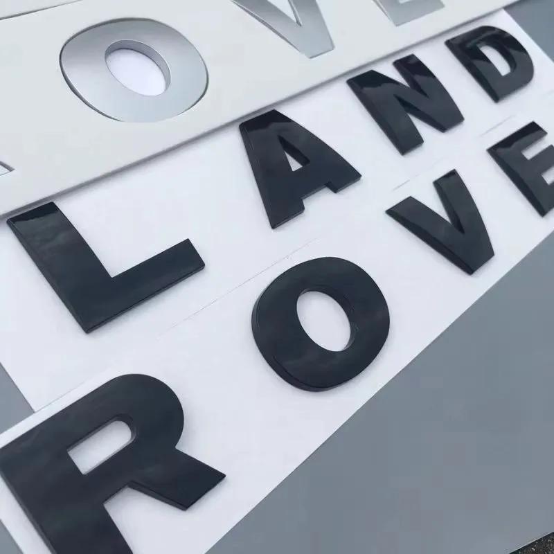 3D ABS Letters LAND ROVER Logo Rear Trunk Emblem Badge Sticker For Land Rover Range Rover Velar Sport Discovery 2 3 4 Defende SA1