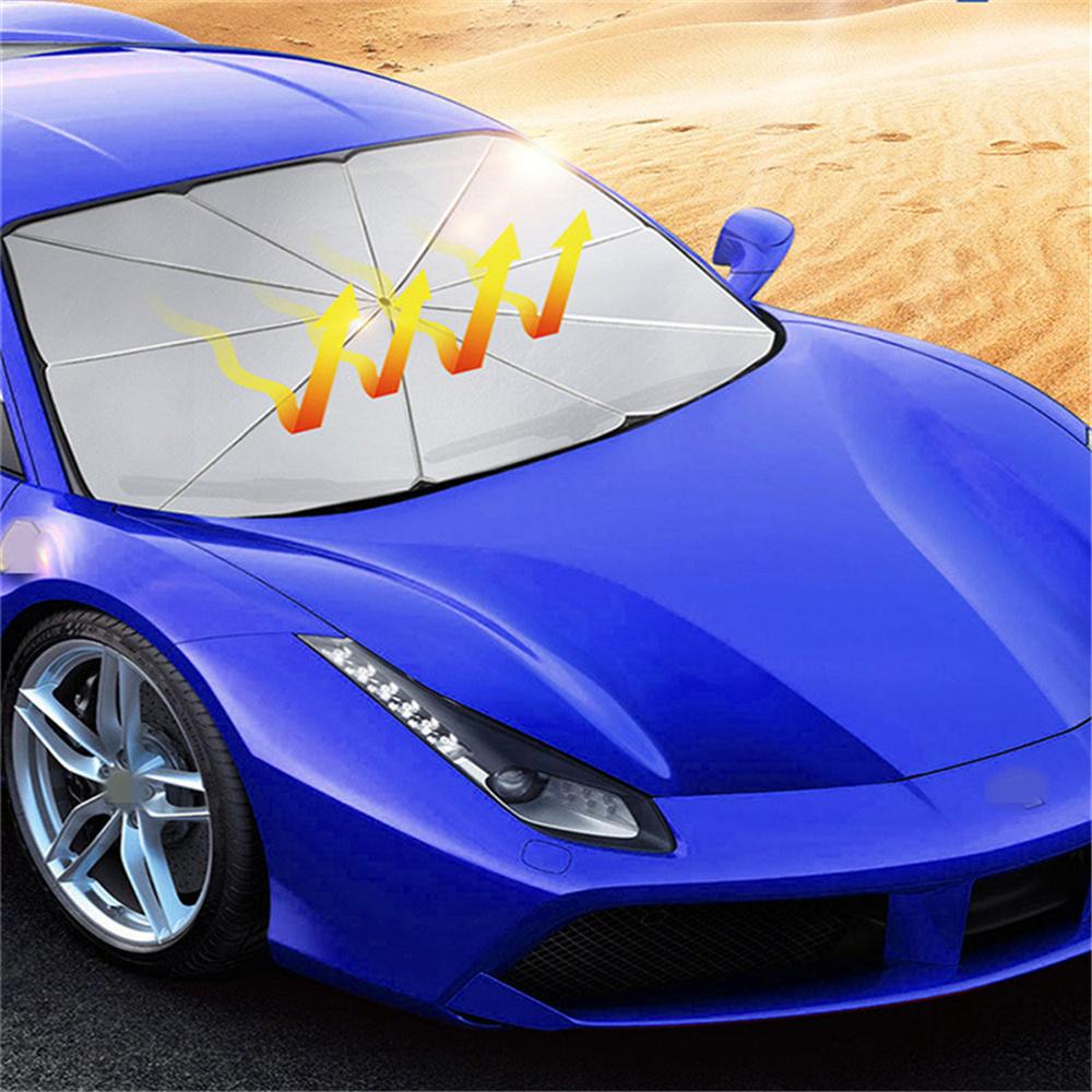 Upgraded Car Windshield Sun Shade Umbrella with Free-Adjustment Handle Windscree