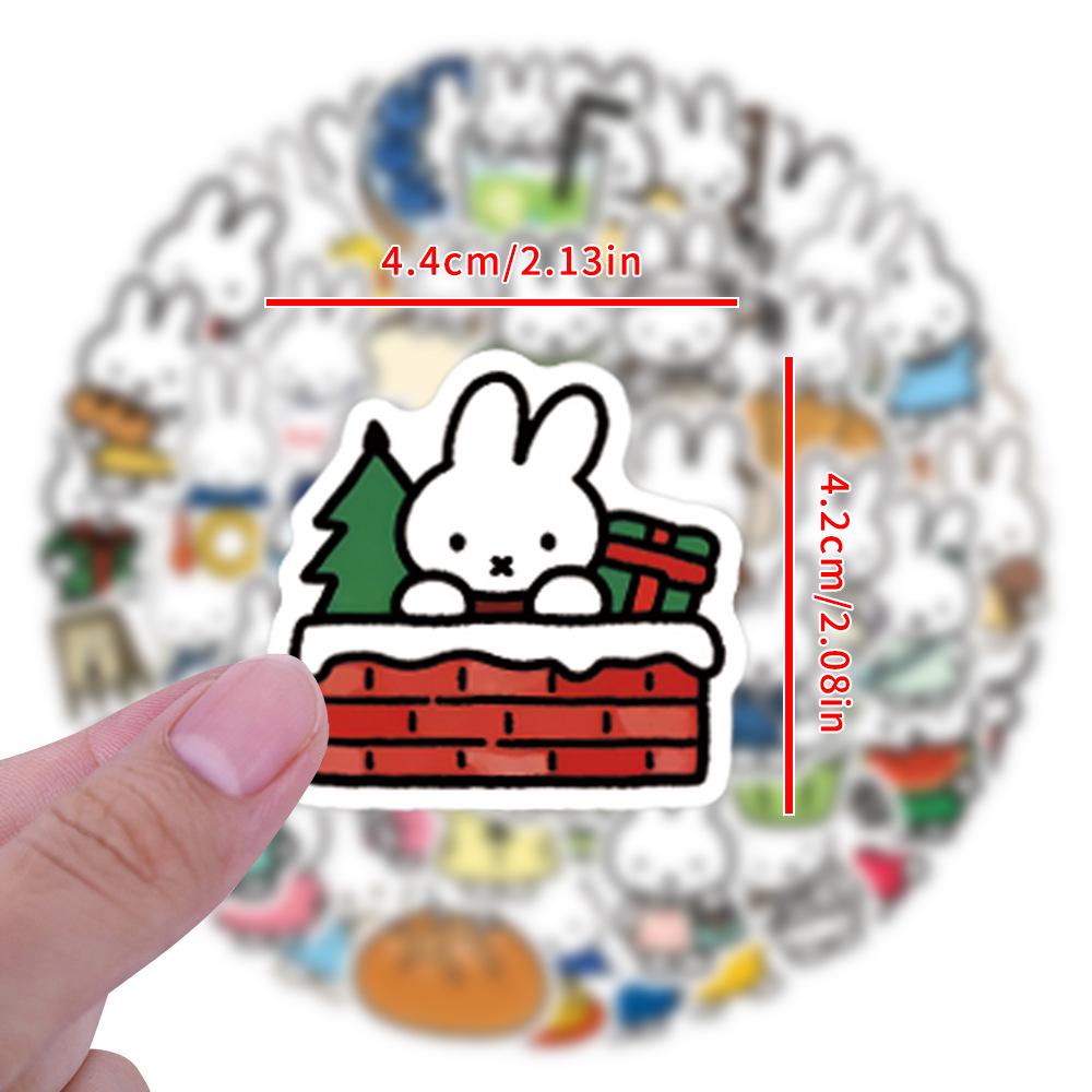 Miffy Bunny Cartoon Graffiti Stickers Set - 100 Cute DIY Decor for Refrigerators & Skateboards