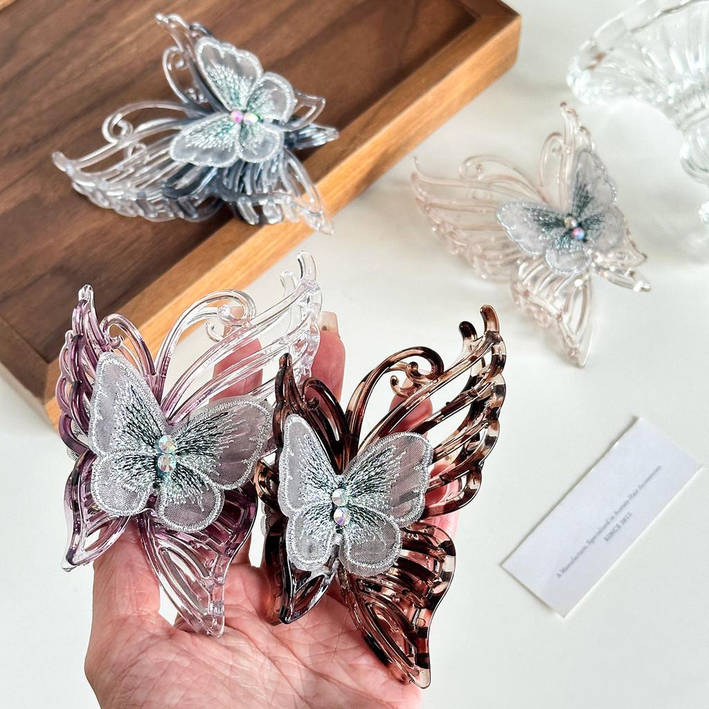 Elegant Vintage Butterfly Hair Clip Large Size For Upscale Fashionable Hairstyles