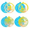 4pcs Silicone Mold for Keyring Pendant Christmas Theme Keychain Ornaments Moulds Stylish Key Chain Accessory Molds