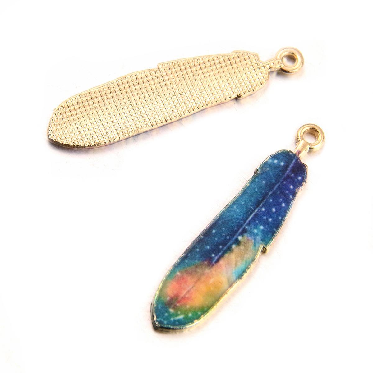 

9 цветов 9*38 мм DIY сплав перо лист ювелирные изделия головной убор, серьги и аксессуары для багажа 9*38mm