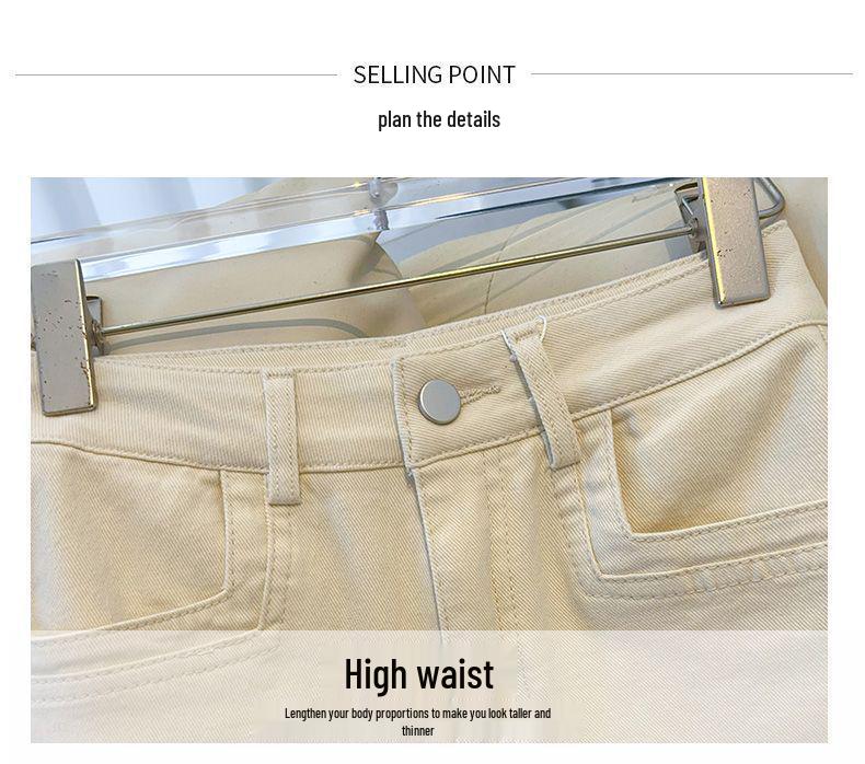 Women's Fleece-Lined Wide-Leg Pants: Solid Color, New Autumn/Winter Straight-Leg Petite Jeans.