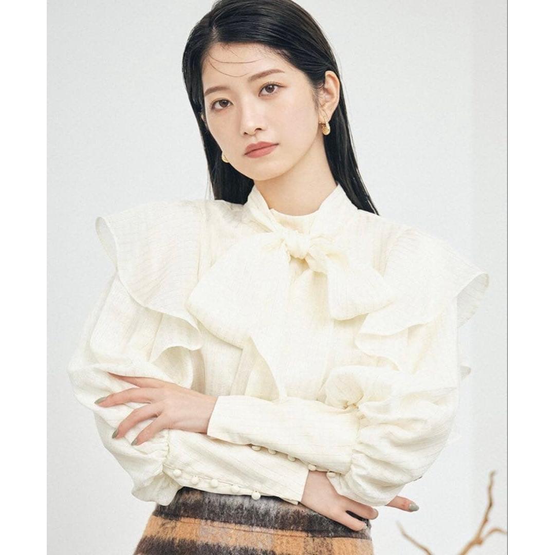 Organza bow blouse LILY BROWN Lily brown lame