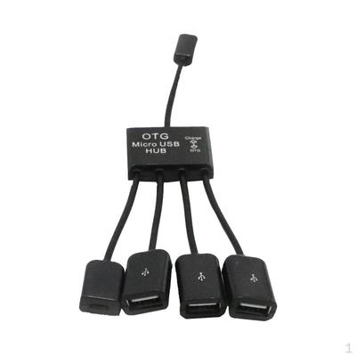 Micro USB OTG HUB Cable Host Adapter To 2.0 Support Drive,