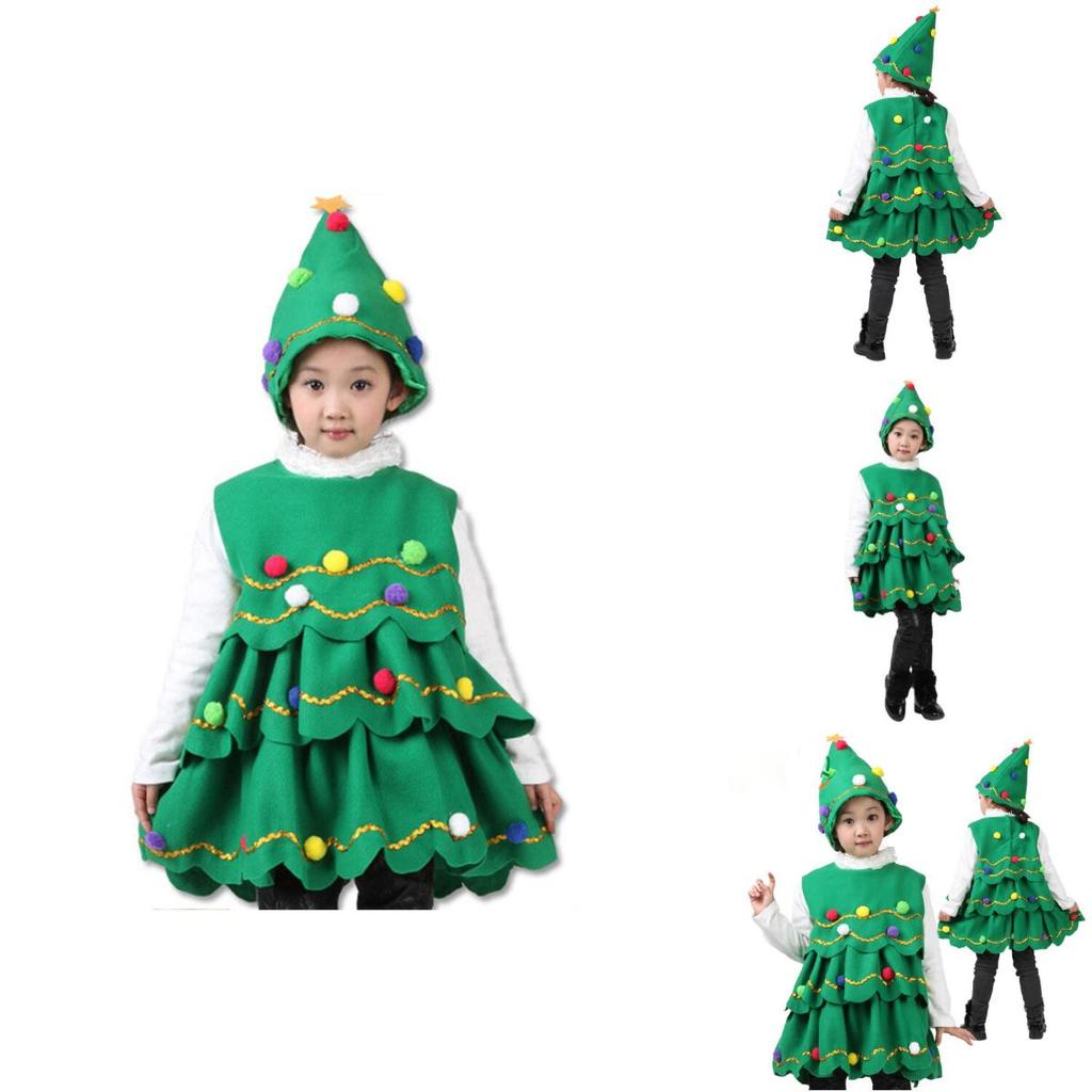 Premium Christmas Tree Clothing For Children Striped Design Perfect For Role-playing