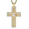 Square Cross Shape Necklace Niche Design Sense Diamond