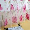 100x130/100x200cm Vines Leaves Tulle Door Window Curtain Drape Panel Sheer Scarf Valances, Pretty Indoor Windows Decoration