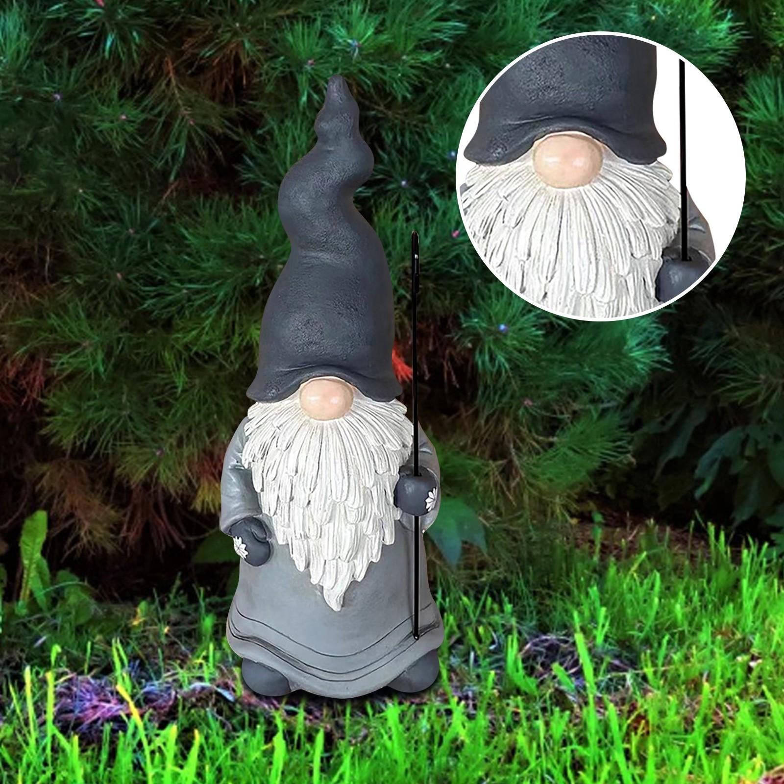 

Статуя гнома 20,47 дюйма, декоративная статуэтка садового гнома и декоративное украшение - забавные садовые гномы для декора на открытом воздухе или дома! One Size