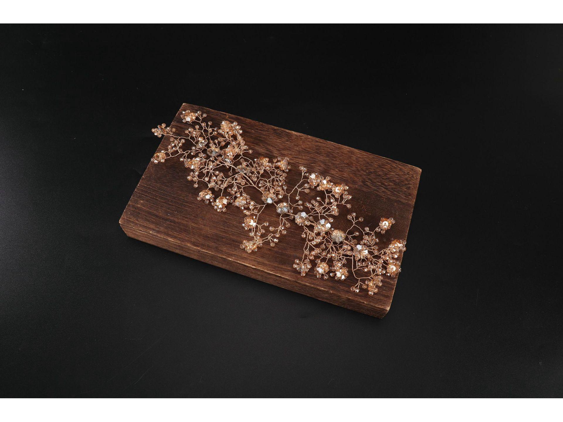 Ручная работа Жемчуг и Стразы Цветочный Свадебный Головной Убор и Зажим для Волос