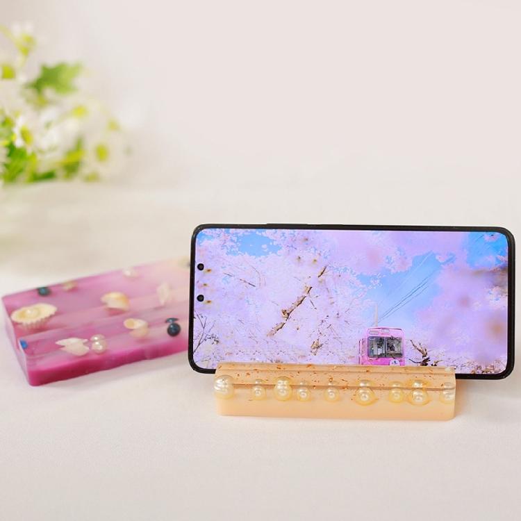 Obdélníková silikonová forma na výrobu držáku na mobilní telefon, sádrová forma na stojánek na telefon, forma na stojánek na smartphone, stolní ozdoba