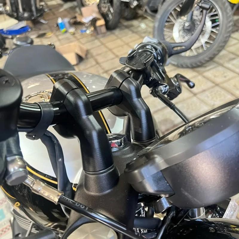 Motorcycle Handlebar Riser Kit Triumph Bobber T100 T120 Speed Twin - Black Height Extension Mount