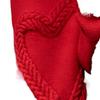 Red Heart Women's 100% Wool Heavy Cable Knit Round Neck Sweater - Thick and Loose, New Year Red, Autumn/Winter.