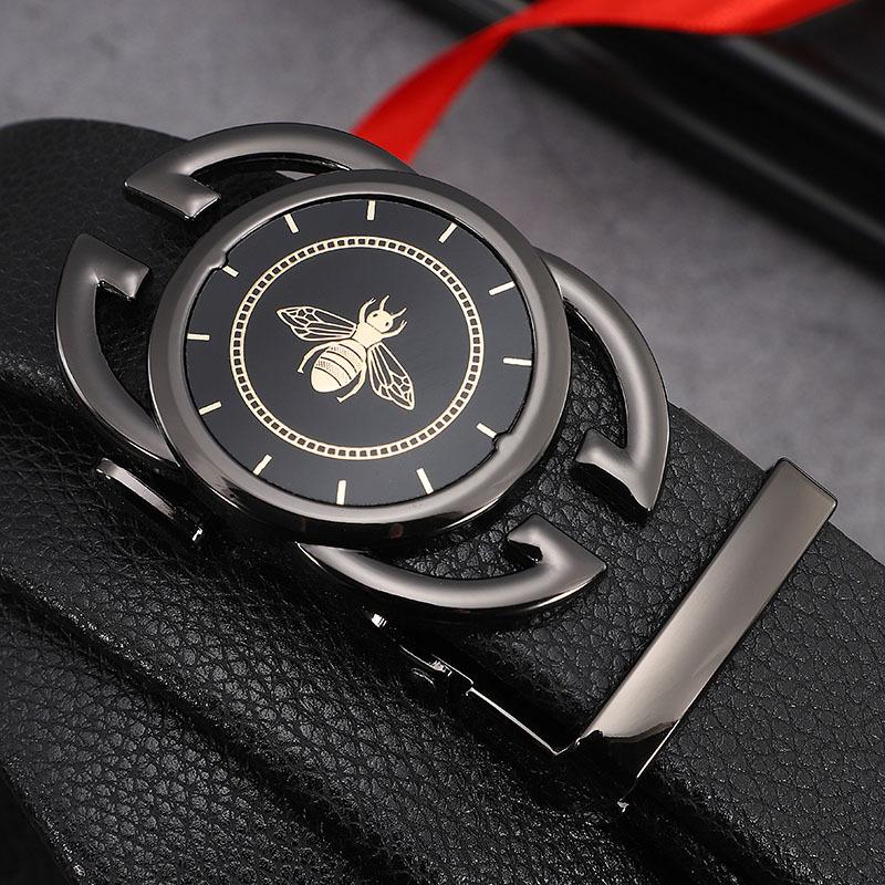 Men'S Belt Automatic Buckle Leather Belt Casual Simple Belt Male Trendy Young People Business