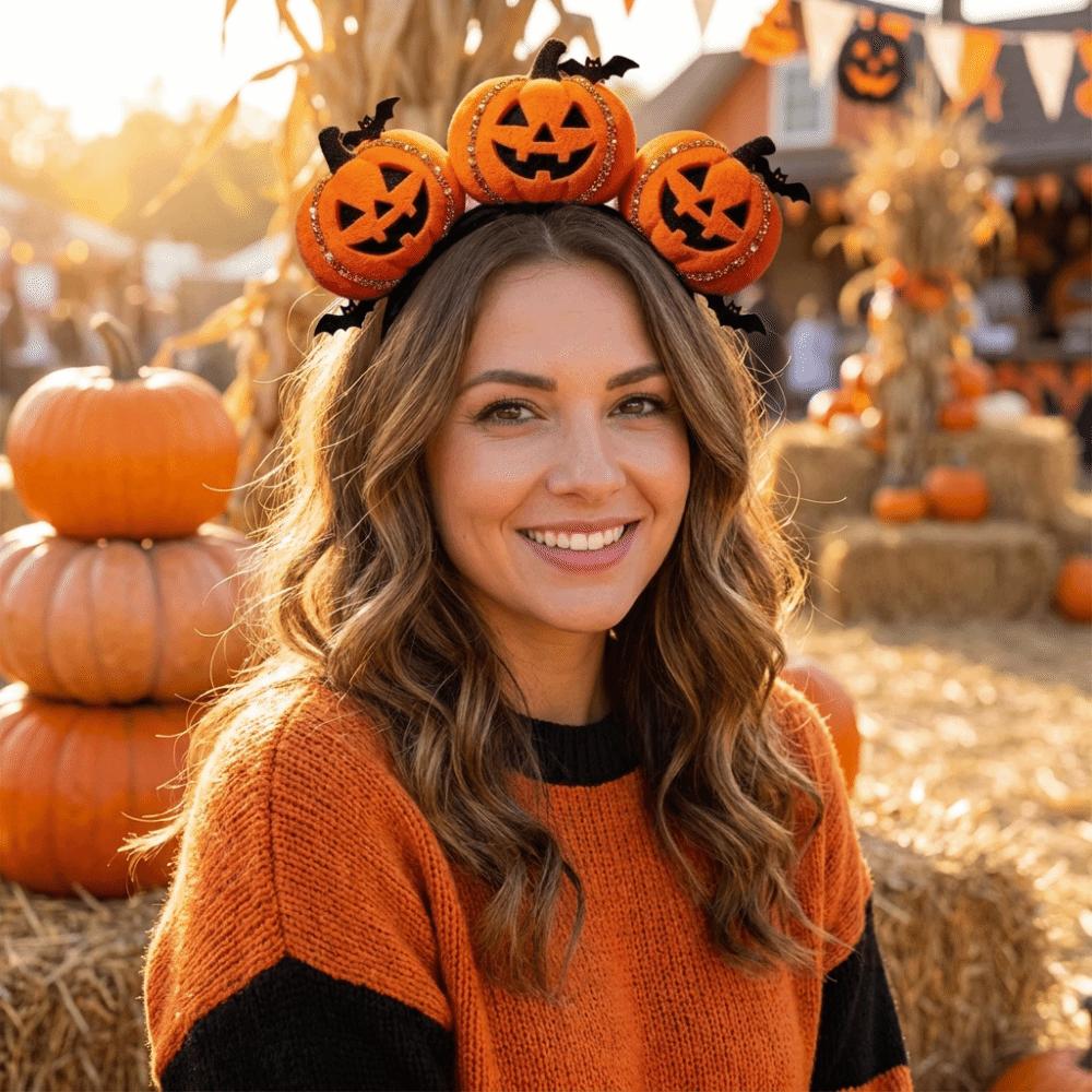 Creative Halloween Headwear Funny Holiday Headdress Personality Pumpkin Headband Costume Party