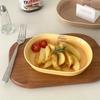 Ins wind exquisite ceramic plate tableware household western food plate steak pasta plate snack plate fruit salad plate