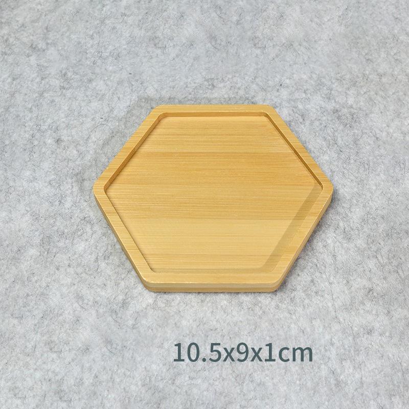 Bambus Teetablett Holz Untertasse Blumentopf Tablett Tassenunterlage Untersetzer Teller Für Küche Dekorative Platte Kreativer Untersetzer Kaffeetassenmatte
