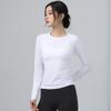 2025 Slim-Fit Long Sleeve Yoga Sports Top - High Elasticity, Quick-Dry, Body Shaping for Autumn/Winter