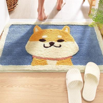 Cartoon Imitation Cashmere Floor Mat Bathroom Absorbent Toilet Door Entry Non-slip Mat Bedroom Carpet Door Mat Floor Mat Household