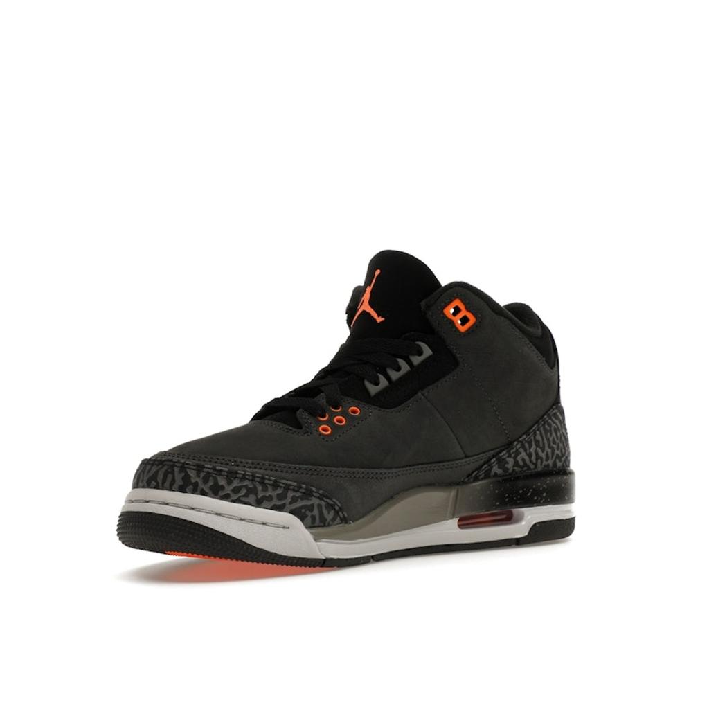 Air Jordan 3 Retro GS Fear 2023 Buty Dziecięce Szary Nocny-Stadionowy Totalny-Pomarańczowy DM0967-080
