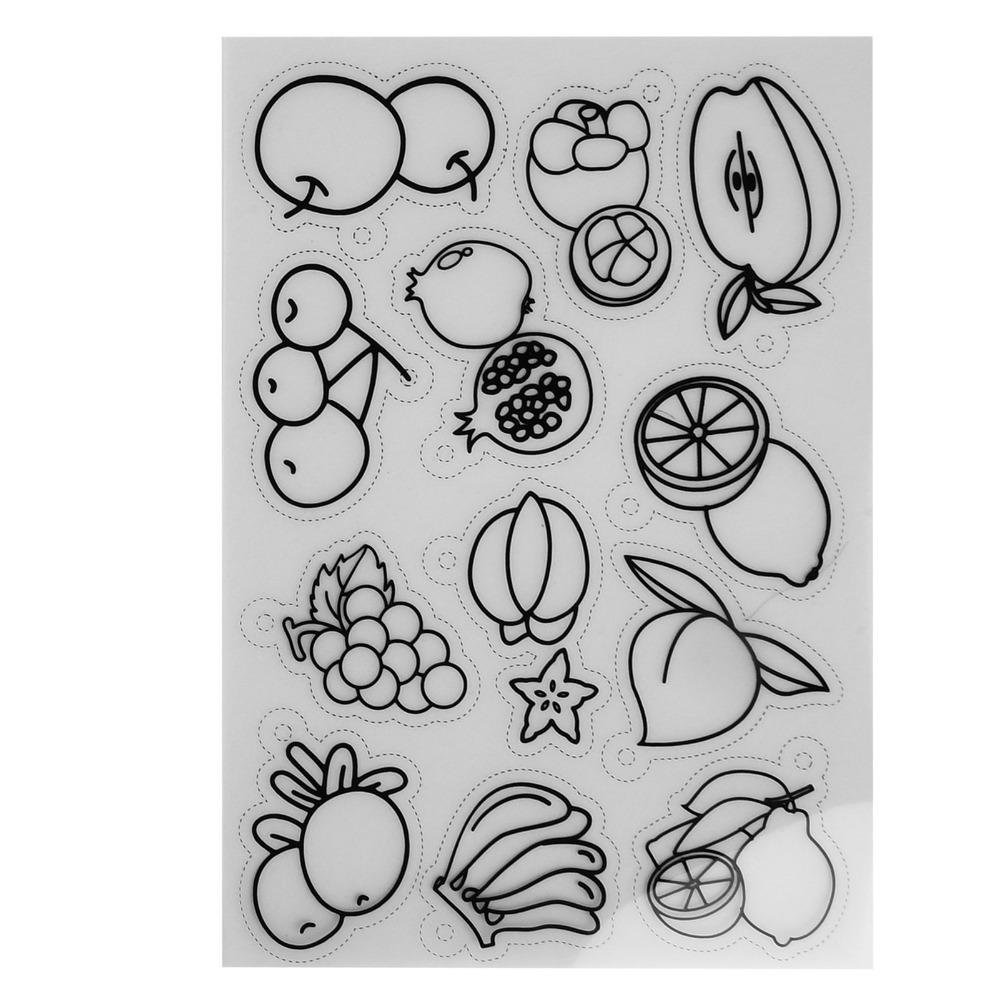8pcs Fruit Vegetable Pattern Heat Shrink Sheet BOPS Shrink Plastic Sheets  DIY Pendant