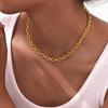 Vnox Klassischer Goldplattierter Choker aus Edelstahl, Trendiges Mehrfach-Kettenglied-Halskette für Damen, Täglicher Schmuck 40+5cm Länge